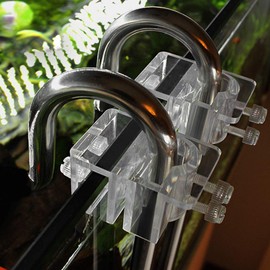 2Pcs Aquarium Water Pipe Hose Holder Pipe Clamp Mounting Clip Aquarium Soft Tube Fixture Holder Fixing Clip Acrylic Transparent Fish Tank Tube Clamp Holder