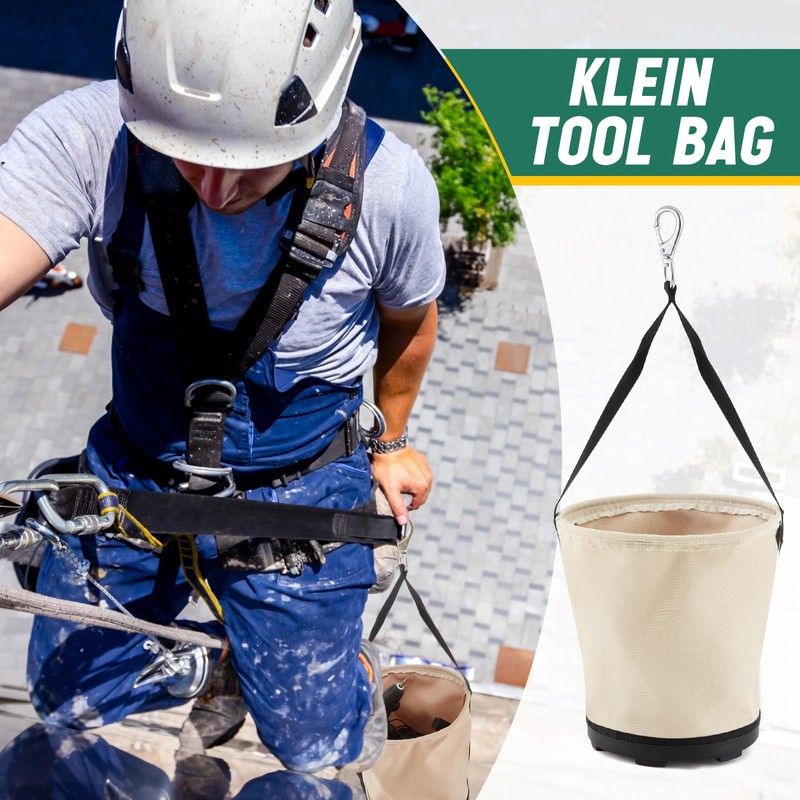 SilTriangle Heavy Duty Tool Canvas Bucket 12 x 12 x