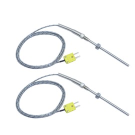 2 Packs tce-k05h5-100 K-Type thermocouple Probe M8 Screw Temperature Range 77°F to 1472°F