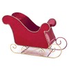 burton+BURTON Red Velvet Tin Sleigh Planter