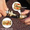 YELUN Garden Hose Quick Connect Solid Brass 3/4" GHT External