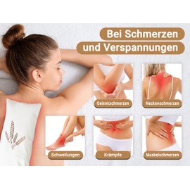 ZOLLNER ZOLLNER Körnerkissen groß - mikrowellengeeignetes Wärmekissen - gegen Verspannungen von Nacken und Schultern oder Koliken - natürliche Weizenkörner – abnehmbarer, waschbarer Bezug - 20x53 cm