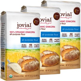 Jovial 100% Organic Einkorn All-Purpose Flour, 2 lb. Bag, 3 Count