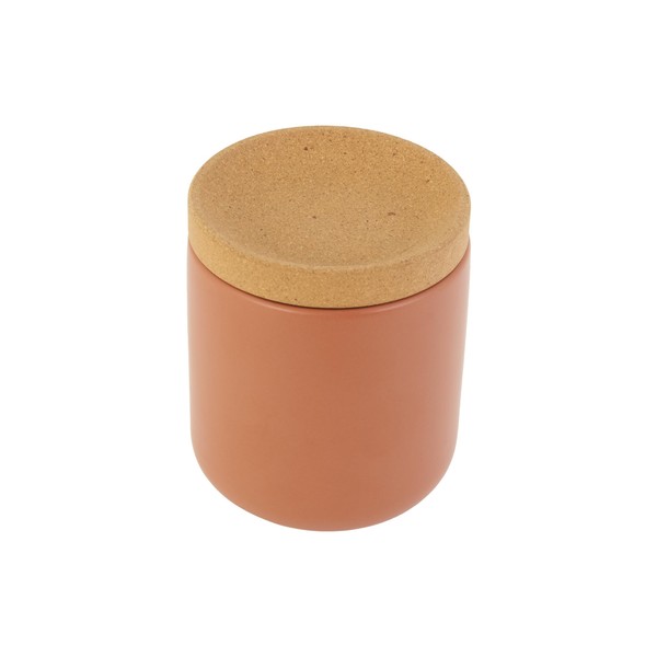 Kamenstein Breathable Garlic Keeper to Allow Air Flow for Freshness Stackable Space Saving Lid, Natural Cork and Terra Cotta Ceramic, 4 x 4 x 5 Inch