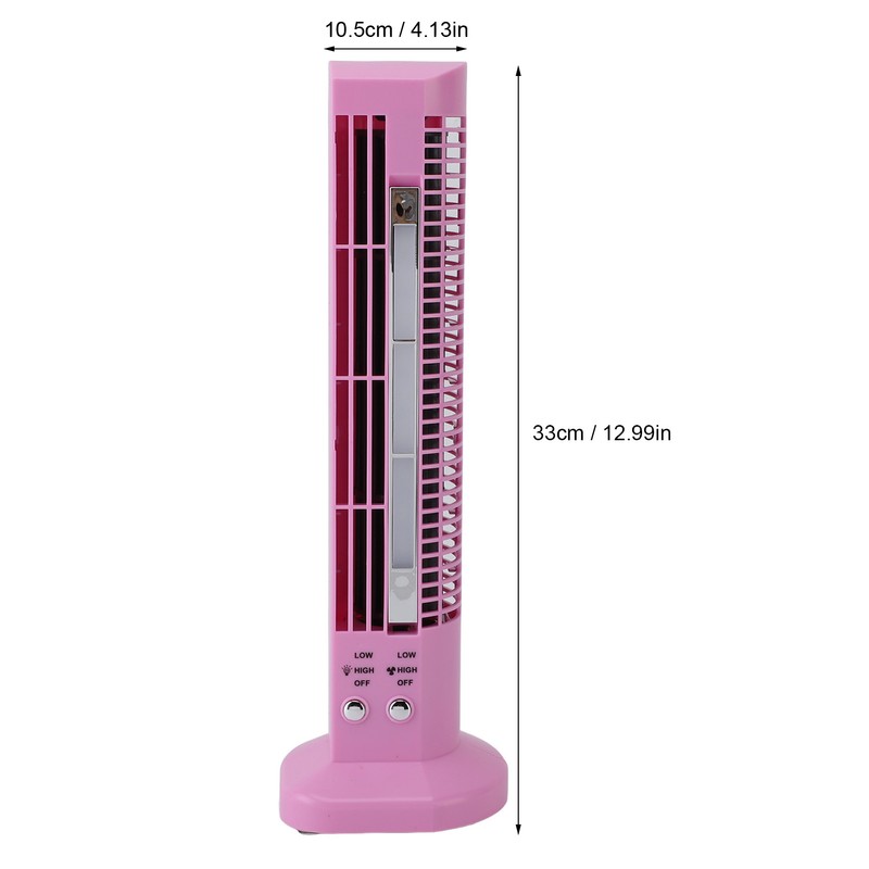 Mini Desktop Tower Fan Bladeless Portable Fan with Light for