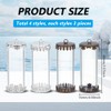 PLIGREAT 12 Pcs Glass Bottles Pendant Tube Glass Vial Clear