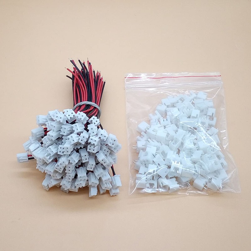 100pcs 15cm JST XH2.54-2P 2.54mm Pitch 2 Pin Connectors Kit