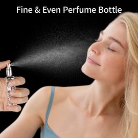 HXRYAGi 4pcs Refillable Perfume Bottles Empty, 15ml Portable Glass Fine Mist Sprayer, Mini Travel Perfume Bottles Atomizer for Cleaning, Essential Oils, Liquids