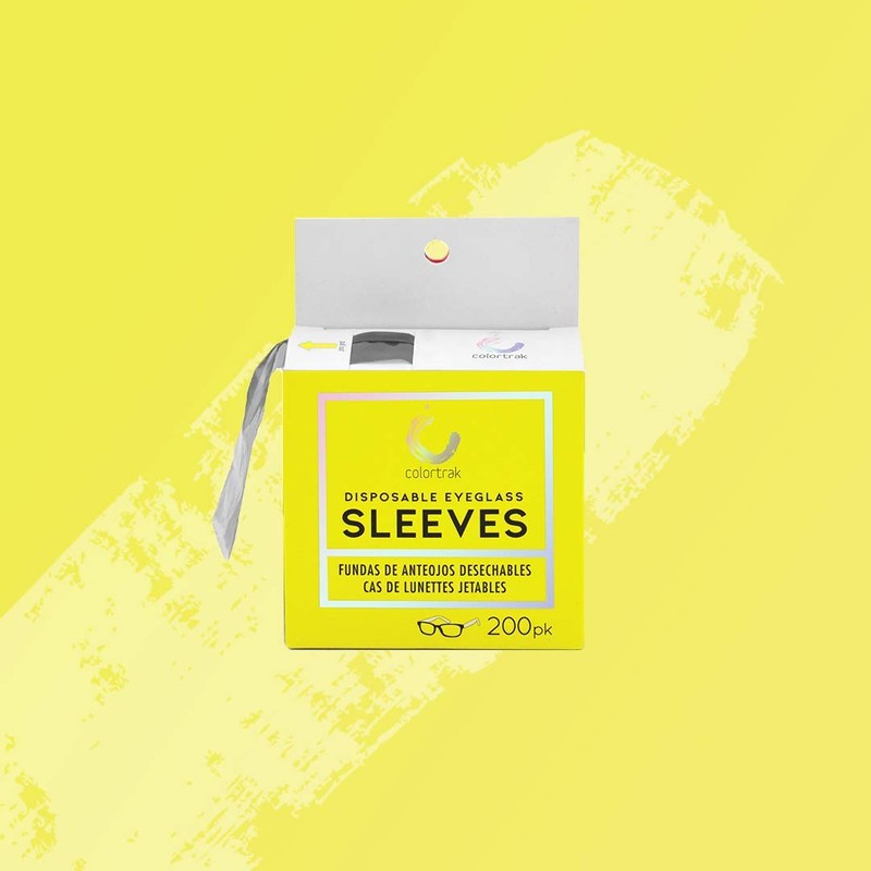 Colortrak Disposable Eyeglass Sleeves, Protect Eyeglasses During Salon Processes, Slide