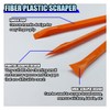 DUSCOKE 3PCS Plastic Scraper Tool - Multi-Purpose Non-Scratch Scrapers Cleaning