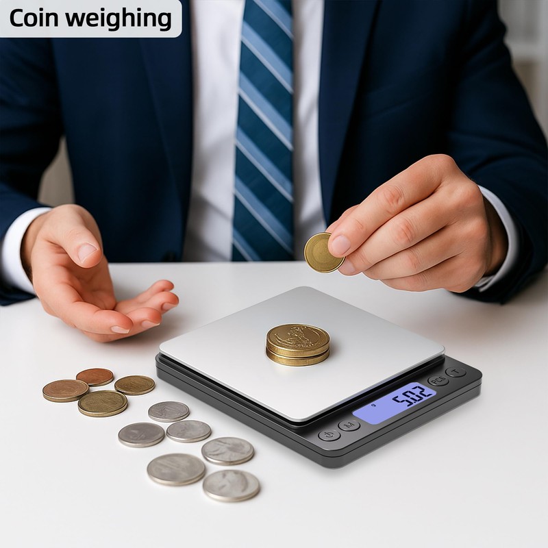 SKEAP Digital Jewelry Scale – 500g x 0.01g Precision Gold