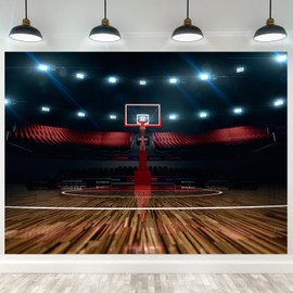 Fmarui Basketball Backdrop 7x5ft Basketball Court Sports Theme Backdrop Boys Birthday Party Decoration Newborn Baby Wall Banner Photoshoot Studio Props