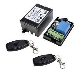 QIACHIP 433Mhz Universal Wireless Relay Module RF Receiver Remote Control DC 12V EV1527 Smart Home Remote Key Fob for Garage door opener