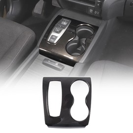 Gear Shift Panel Cover for Honda Pilot 2016-2022 Ridgeline 2020-2023 Passport 2019-2023, Center Console Cup Holder Frame Anti-Scratch Protector Interior Accessories, ABS (Carbon Fiber)