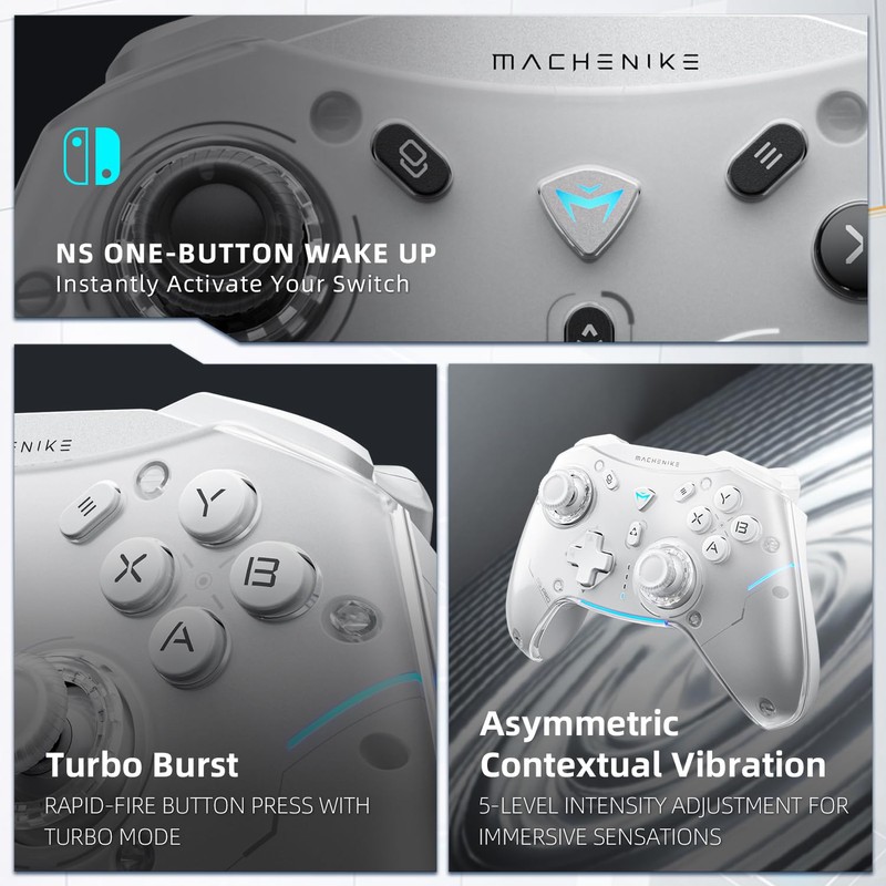 Machenike G5 Pro Wireless Controller für Windows PC,Switch,IOS&Android,RGB Lichter,PC Controller