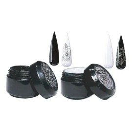 Stamping Gel 5 Gr. 2 Pzas. Color Black  White                                                                                                         