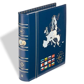 Leuchtturm Optima 341306 Ring Binder - Scrapbook for Vista/Optima Coin Cases - Classic Euro Design with Protective Case - Without Sleeves