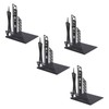 4pcs Bookends Black Architectural Style Decorative Non Slip Metal Desktop