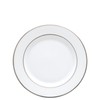 Lenox Opal Innocence Stripe Plato de pan, 0.45 libras, blanco