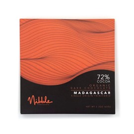 Nibble Chocolate Madagascar 72% | 3 Pack | Certified Organic | Vegan | 2 Ingredients | Gluten & Soy Free |