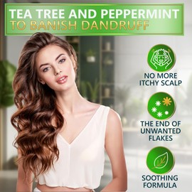 Tea Tree Oil and Mint Shampoo and Conditioner Set - Sulfate and Paraben Free Formula for Women and Men - Enriched with Peppermint to Help with Dandruff and Itchy, Dry Scalp - Color Safe and Hydrating