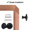 Pack of 12 Furniture Knobs, Black with Screws, Flower Pattern,