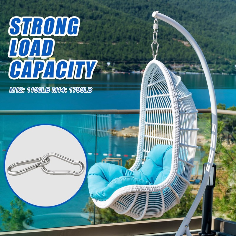 1pc 7.00 inch Large 304 Stainless Steel Carabiner Clip Hooks
