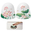 Beaspecal 2Pcs Toilet Bolt Caps with Elegant Pattern,Lotus Flower Pattern