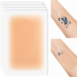 CTEAKOP 4 Pcs Tattoo Cover Up Tape, Waterproof Scar Patch, Invisible Skin Cover Up Pad, Concealer Sticker for Tattoo, Scar, Dark Spots, Birthmarks (Fair)