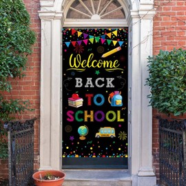 Welcome Back to School Door Cover, 70 * 35 Inch Back to School Decorations, First Day of School Decorations Door Cover