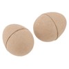 TAICHEUT 50 PCS Brown Paper Mache Easter Eggs, 3 Inch
