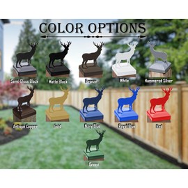 Metal Deer Post Cap for 4x4 Nominal Post (for Posts 3.5in x 3.5in or Smaller-Please Measure Post), Madison Iron and Wood (Gloss Black) (1 Each)