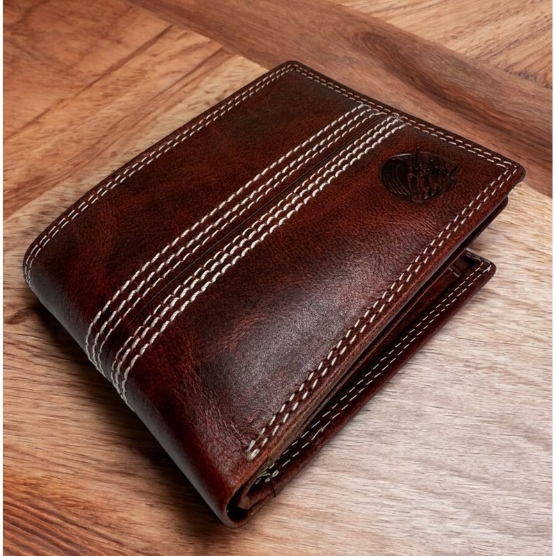 CRICKET-GIFTS - Buffalo Leather Cricket Wallet | RFID Protection |