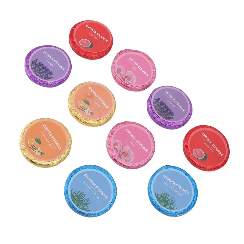 10pcs Shower Salt Tablet Refreshing Cleaning Aromatic Bath Salts Balls
