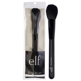 e.l.f. Cepillo para rubor, suave, sintético, diseño a medida, mezclas, se aplica con precisión, absorbente, producto húmedo o seco