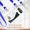 WILLIZTER Clear ID Badge Holder with Lanyard Water Proof Horizontal