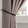 Home Queen Black Leather Curtain Tie Backs, Outdoor Drapery Holder
