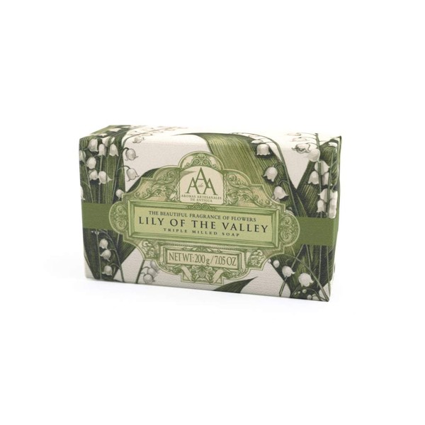 AAA Floral - Triple-Milled Luxury Soap Bar - Lily of the Valley - 200 g / 7 oz (SLS and Paraben Free)