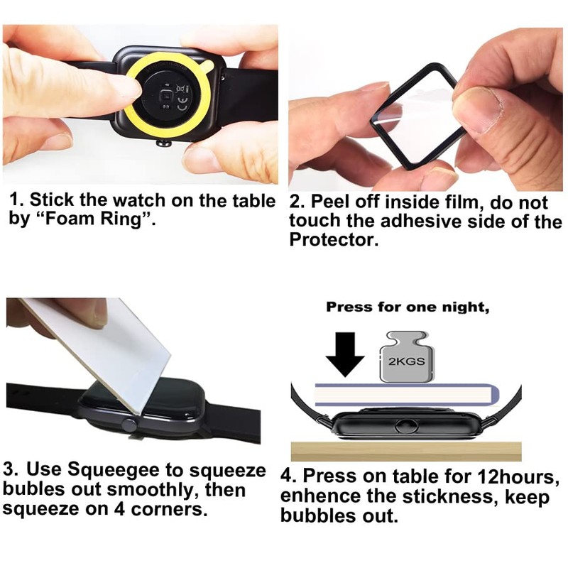 3D Screen protectors Compatible with IDW25 1.83” KALINCO Smart Watch,
