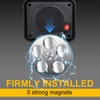 Nrgedzam 2PCS Magnetic Trailer Lights, Red Beacon Wireless Trailer Rechargeable