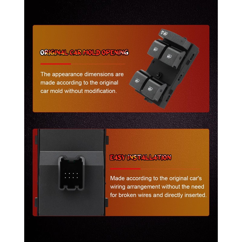 CCIYU Front Left Driver Side Power Window Switch Compatible for
