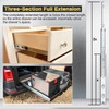 YENUO Heavy Duty Drawer Slides Full Extension Side Mount 12