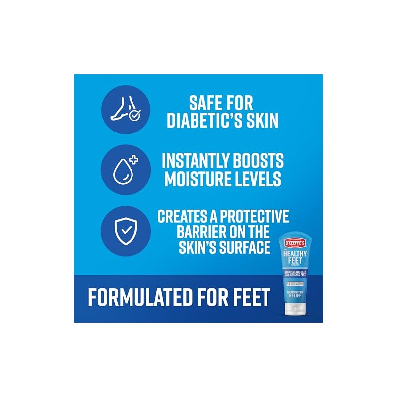 O'Keeffe's for Healthy Feet Foot Cream for Extremely Dry, Cracked,