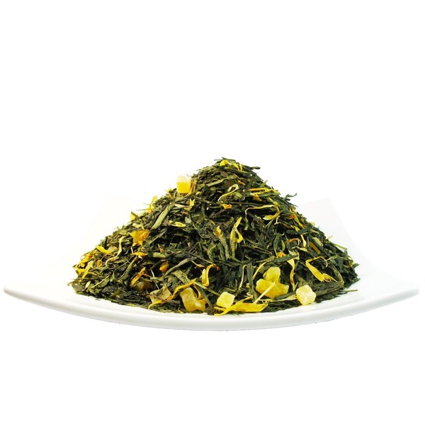 Mango Green Tea Natural Loose leaf Tea  Antioxidant Rich Medium-Caffeine 4 OZ