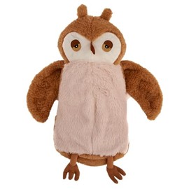 K Collection K Collection 3D Novelty Hot Water Bottle with Removable Cover - Owl Design - Soft Plush Cover - Premium Natural Rubber