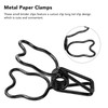 100Pcs Binder Clips Cute Bear Hollow Strong Clamping Force Metal