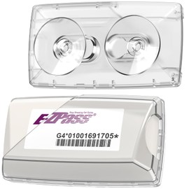 FLLIK EZ Pass Holder for Windshield, Transponder Holder for Car, Strong Suction Cups EZ Pass Holder, Toll Pass Holder for EZ Pass Mini/iPass, UV Protective (Clear, 1Pack)