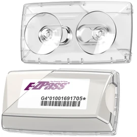 FLLIK EZ Pass Holder for Windshield, Transponder Holder for Car, Strong Suction Cups EZ Pass Holder, Toll Pass Holder for EZ Pass Mini/iPass, UV Protective (Clear, 1Pack)