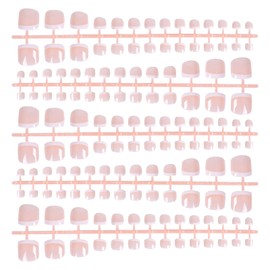 Pack of 140 Toenail Tips, Artificial False Nails for Gluing, French Toenails, Full Cover Nail Tips, Natural Toenails Tips for Women Girls DIY Manicure Decoration, 14 Sizes (A)