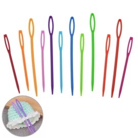 Dujelixa Large Plastic Needles, Pack of 60 Plastic Sewing Needles, Plastic Needles for Children, Mix Colours at Random 7 cm and 9 cm Embroidery Needles Children, Jersey Needles Hand Sewing